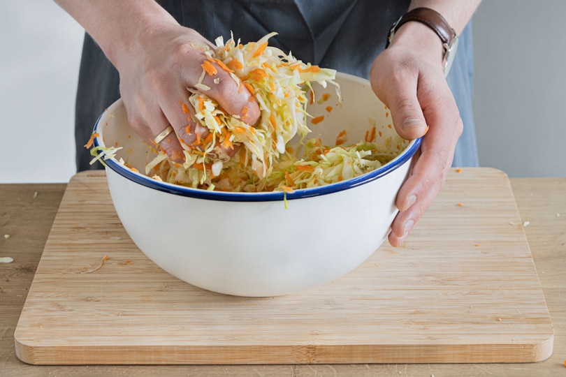 Salat gut ausdrücken