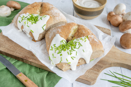 Vegetarisches Handbrot