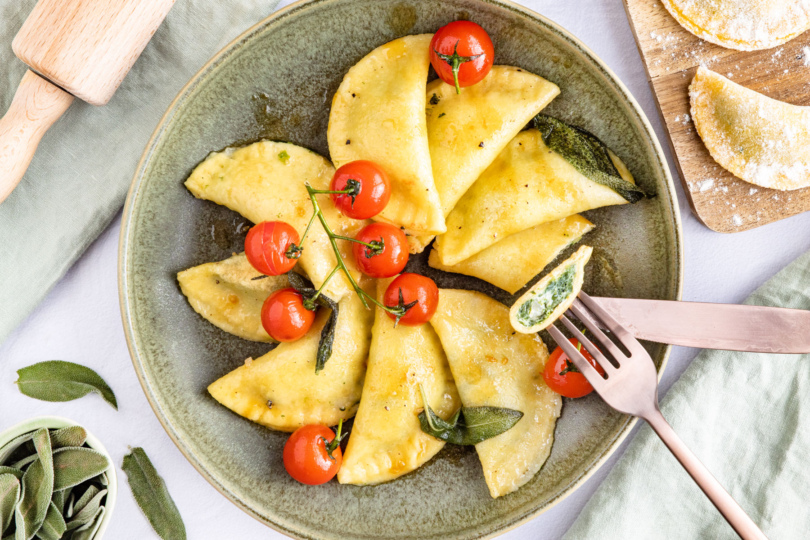 Ravioli mit Spinat-Ricotta