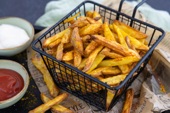 Pommes aus der Heißluftfritteuse