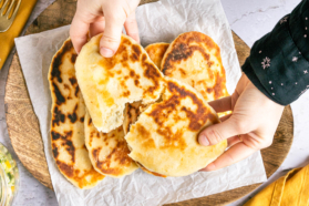 Schnelles Naan-Brot ohne Hefe
