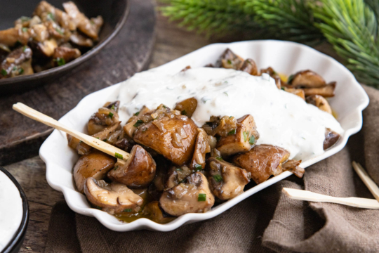 Champignons wie vom Weihnachtsmarkt